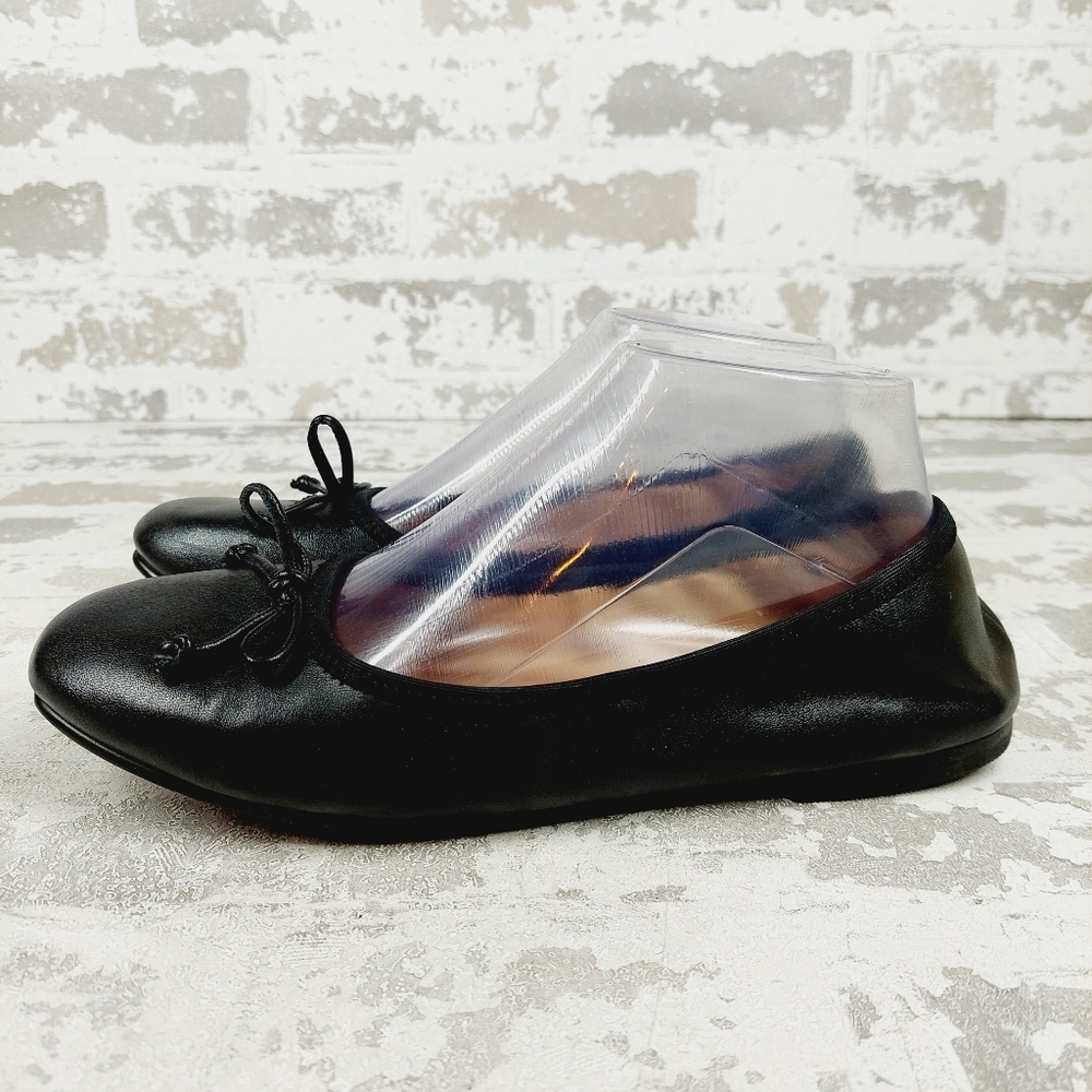 New Lisa Vicky Bliss Black Square Toe Slip On Ballet Flats F273